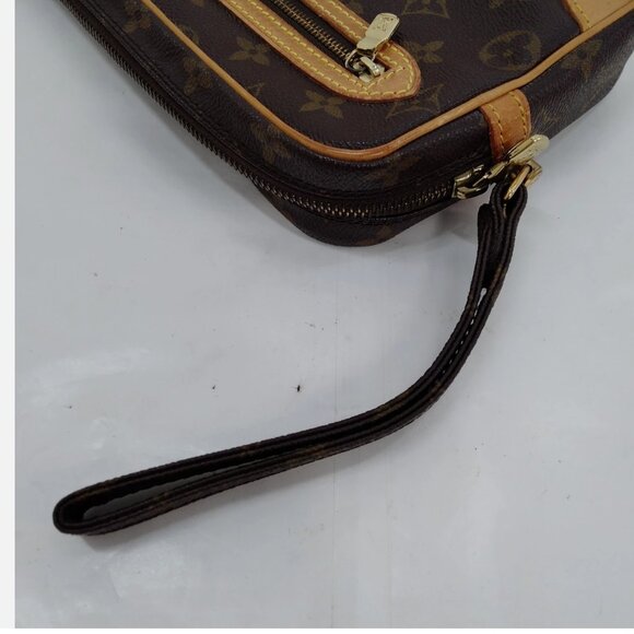 Louis Vuitton LV Clutch Marly Dragonne GM Brown Monogram UNISEX Man or Women - Picture 4 of 11